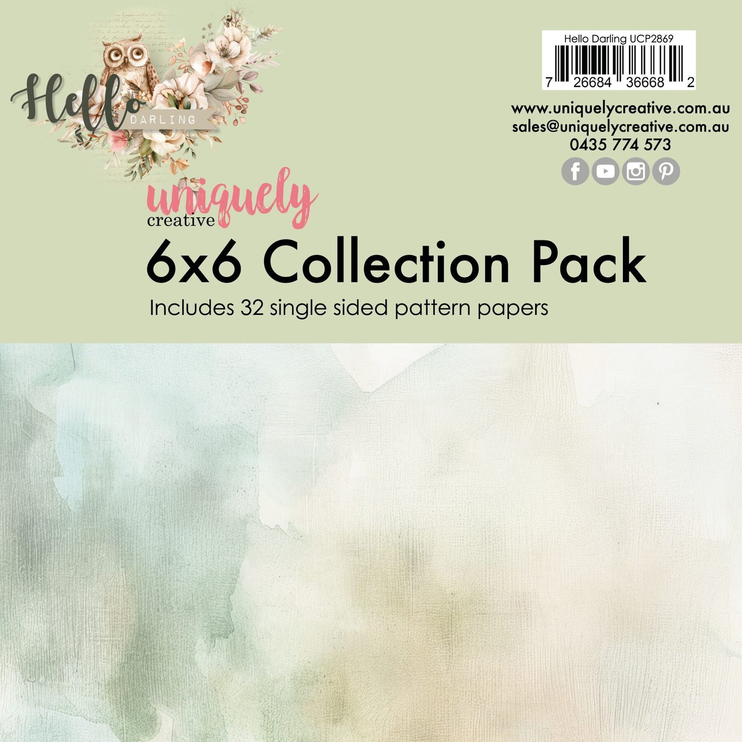 Uniquely Creative Hello Darling - 6x6" Collection Pack (32 papers)