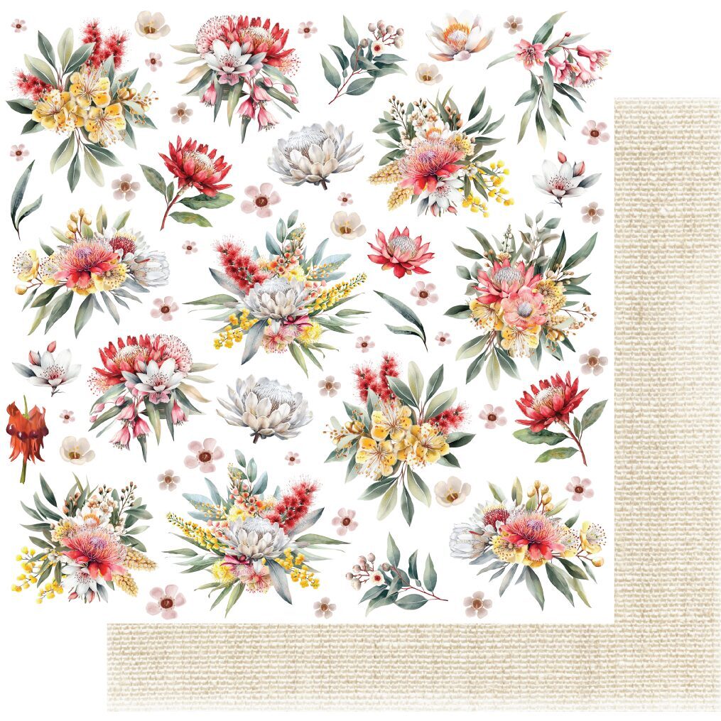Uniquely Creative Echoes of the Outback - Bushland Blooms Paper
