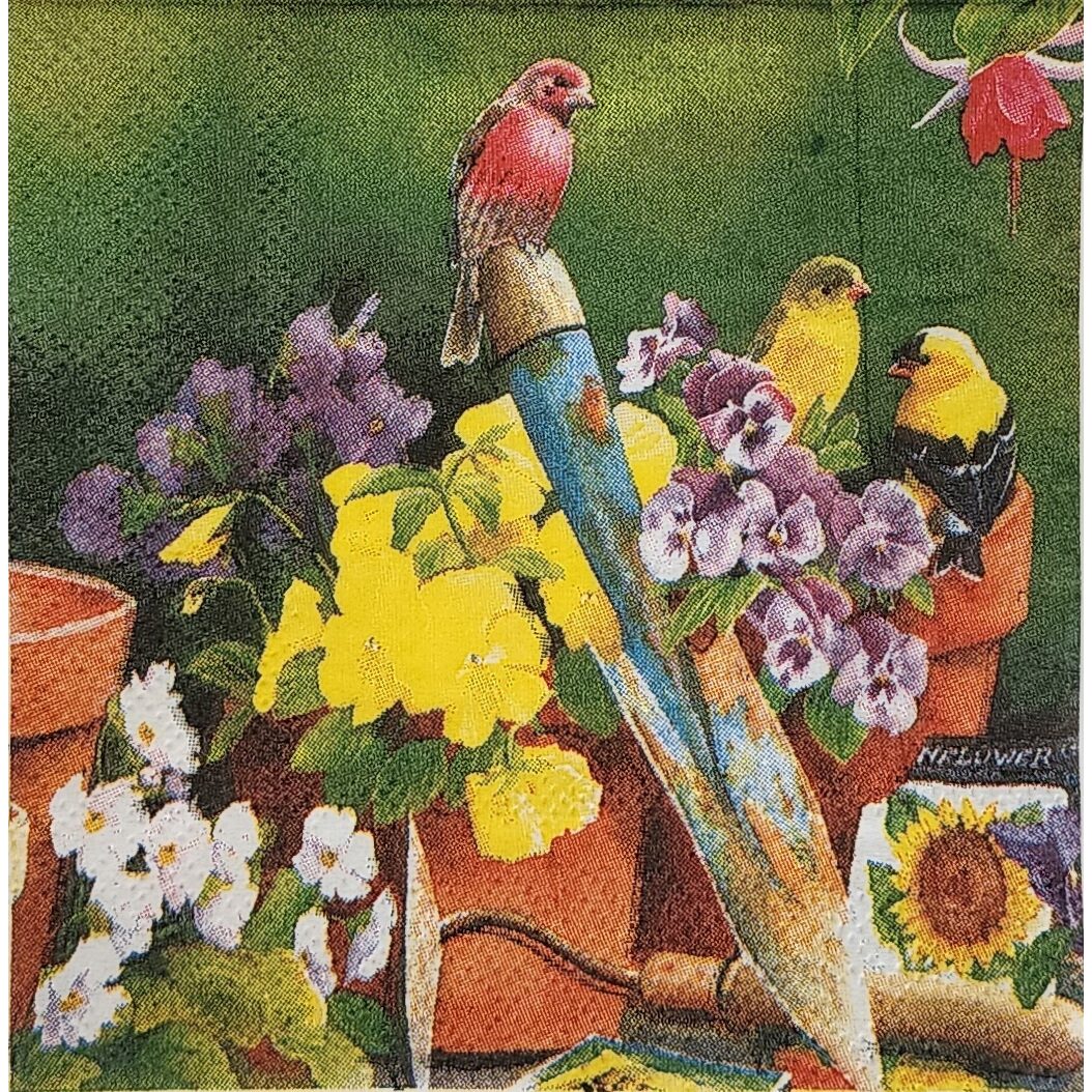 Cypress Home Cocktail Napkin/Serviette - Garden Delight