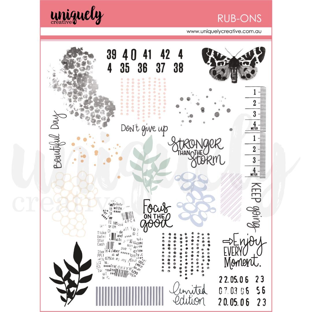 Uniquely Creative Rub-ons - Heart & Soul