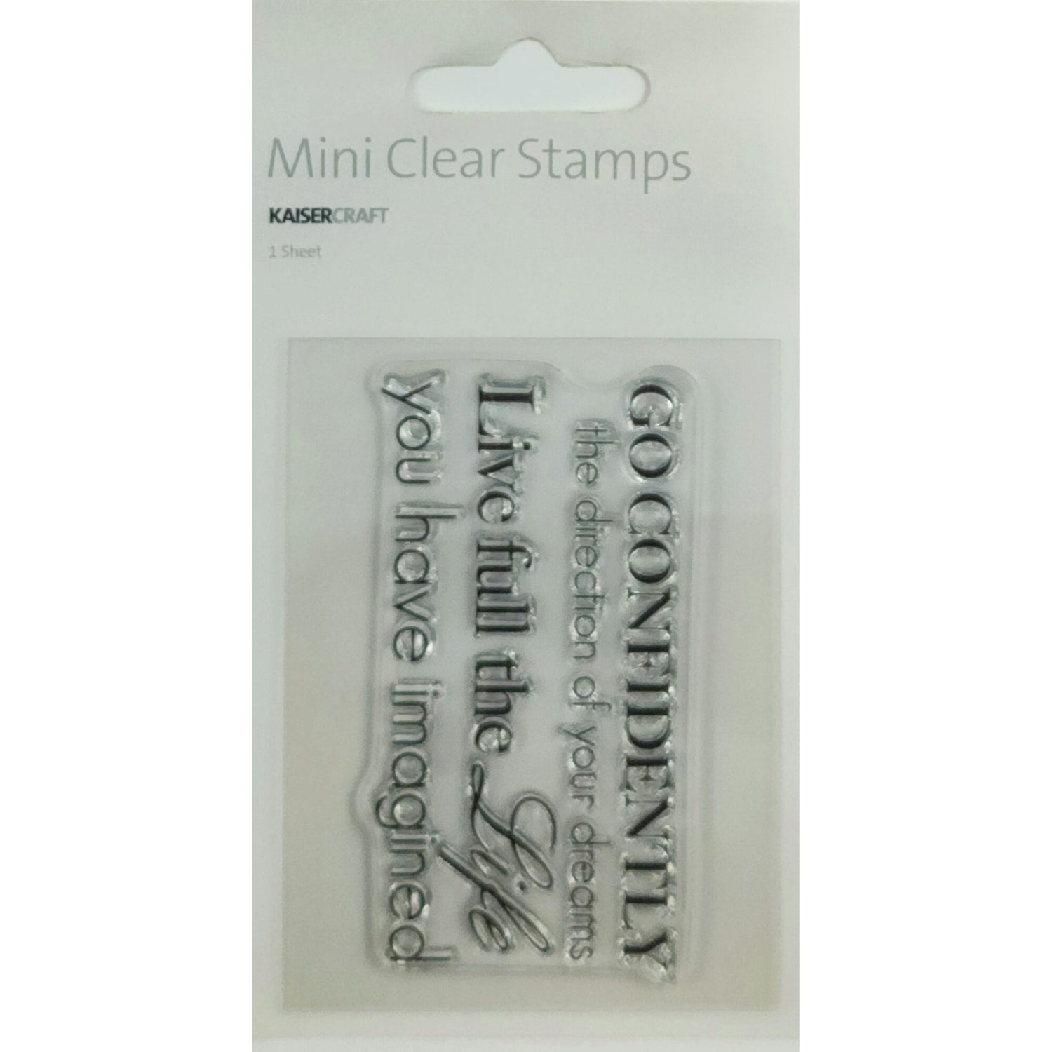Kaisercraft Mini Clear Stamp - Live Life