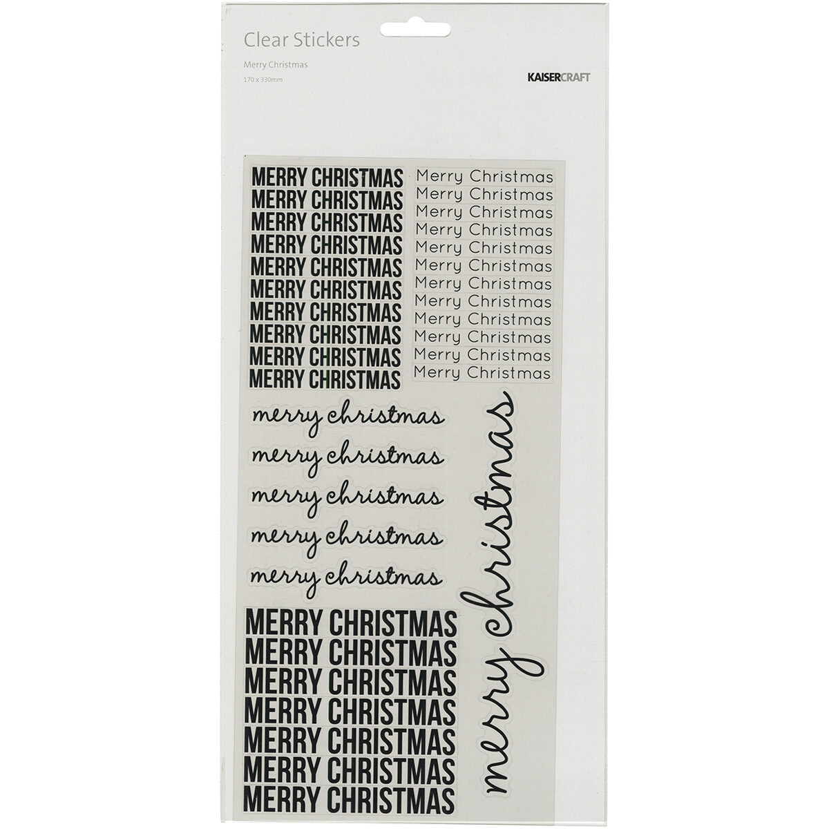 Kaisercraft Clear Stickers - Merry Christmas