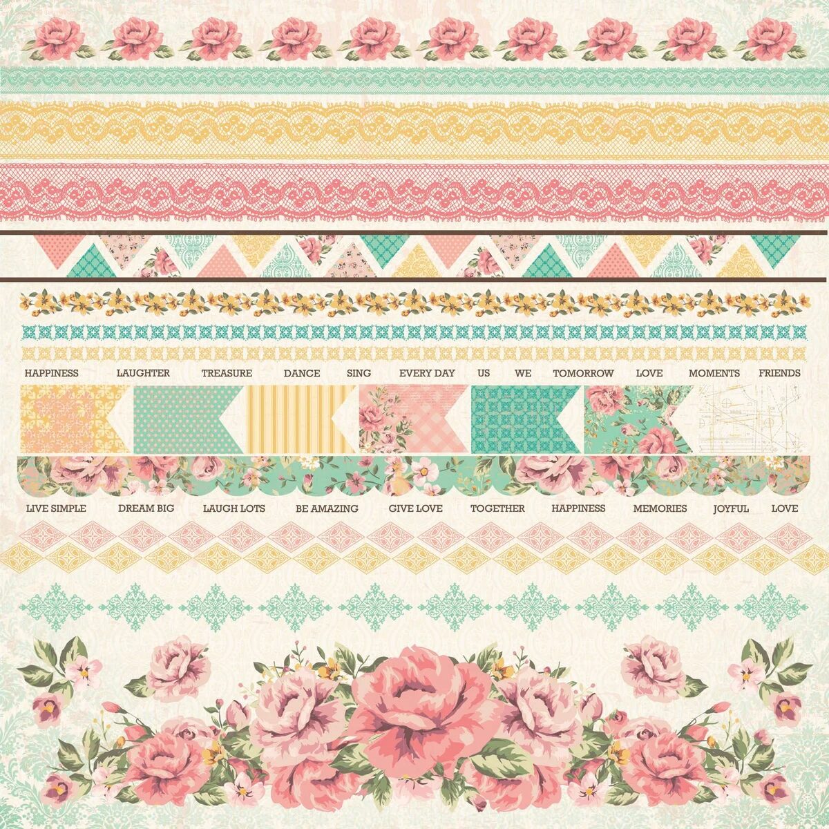 Kaisercraft 12x12" Sticker Sheet - Tea Break
