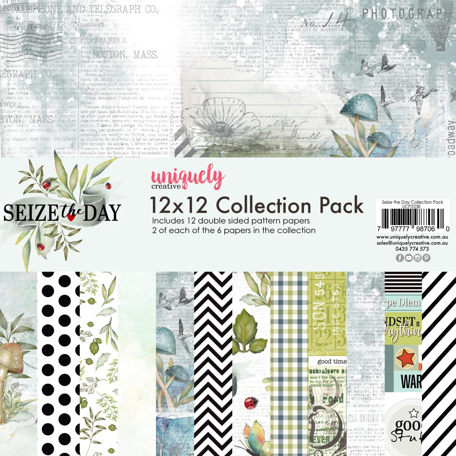 Uniquely Creative Seize the Day - 12x12" Collection Pack (12 papers)