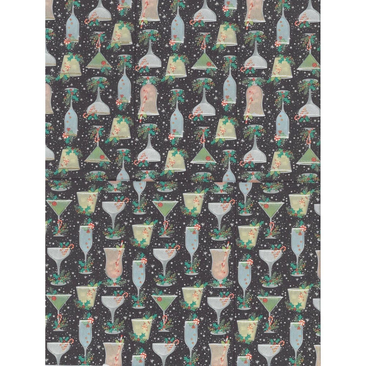 Lady Jayne Napkin/Serviette - Christmas Cocktails