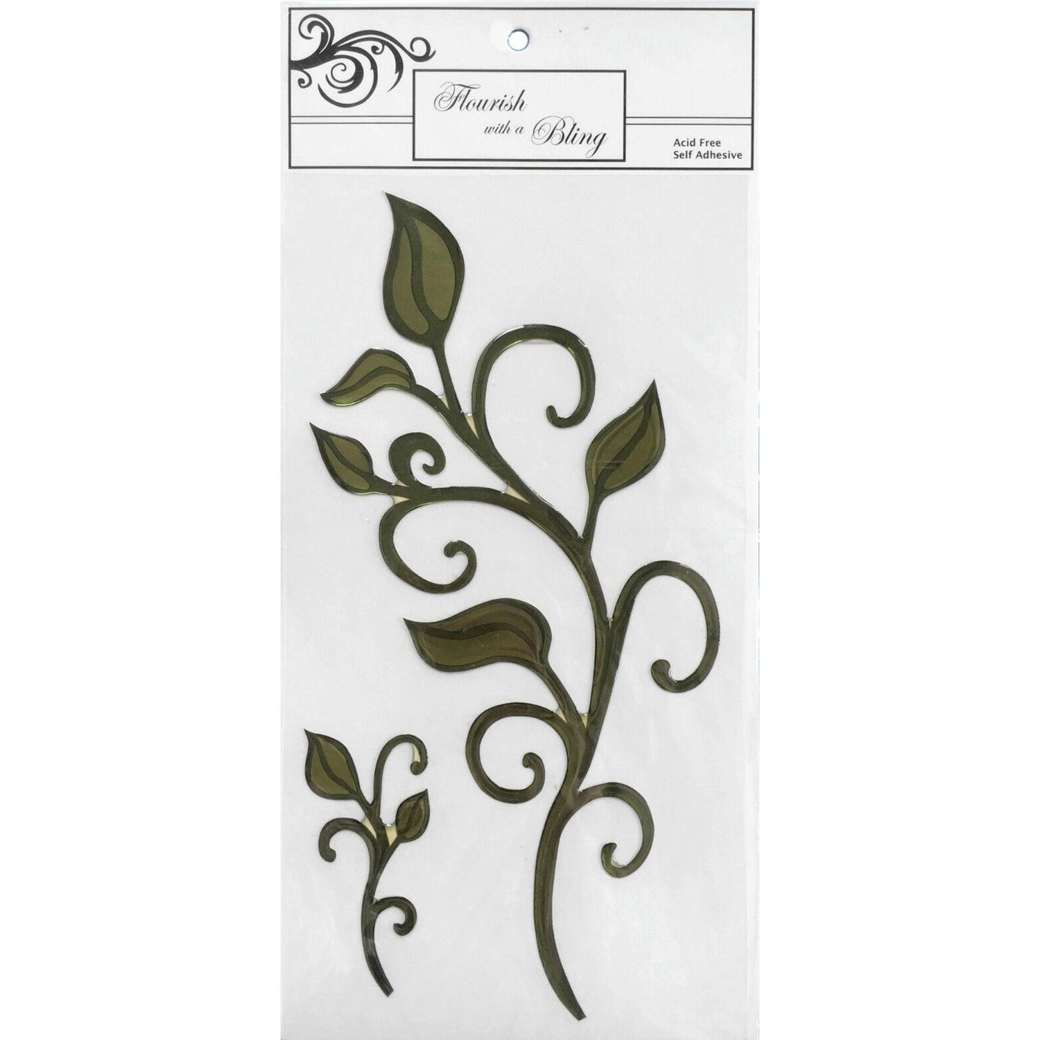 FWAB Jack Metallic Vine Flourish (Large) - Olive Green