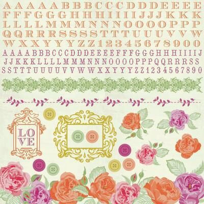 Kaisercraft 12x12" Sticker Sheet - Flora Delight