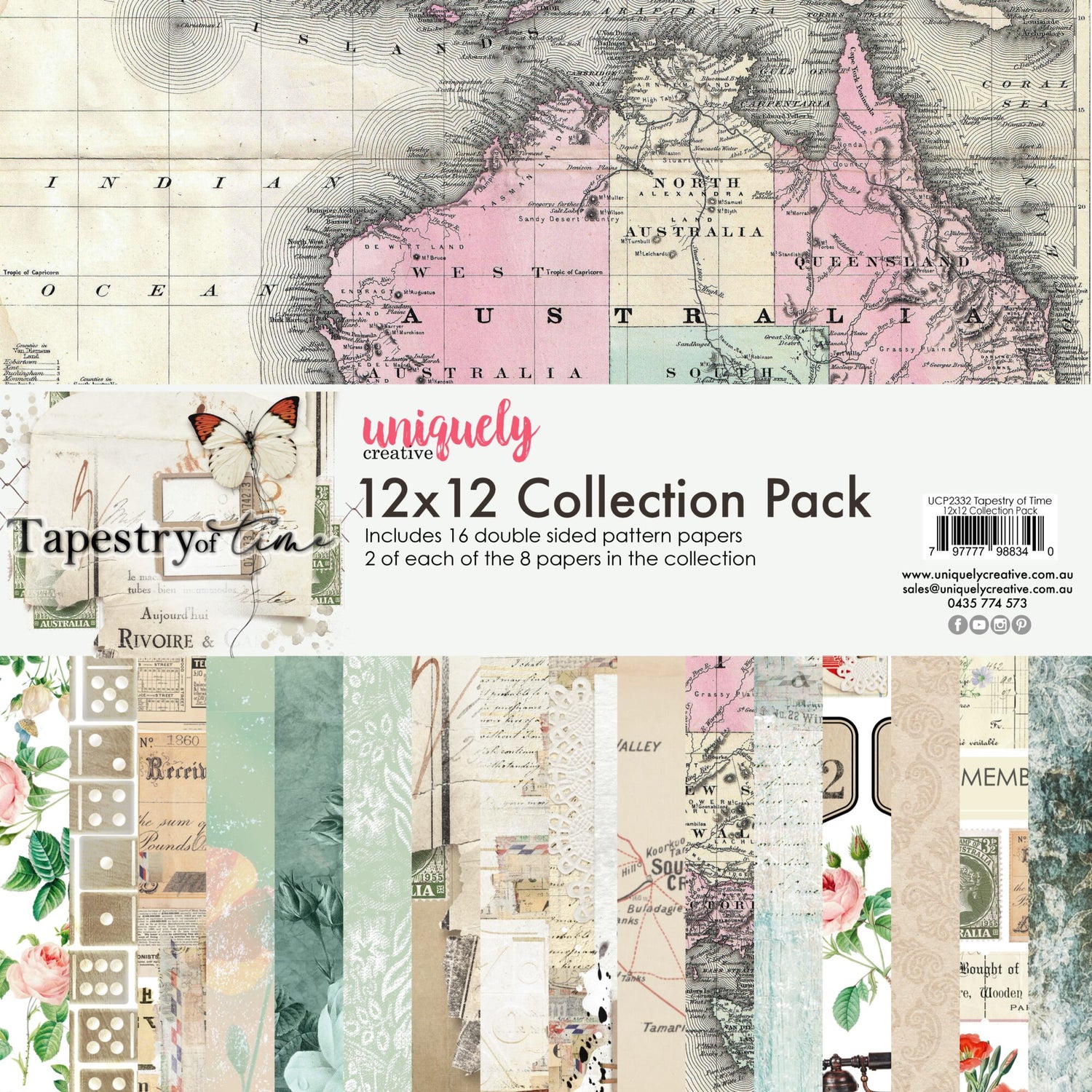 Uniquely Creative Tapestry of Time - 12x12" Collection Pack (16 papers)