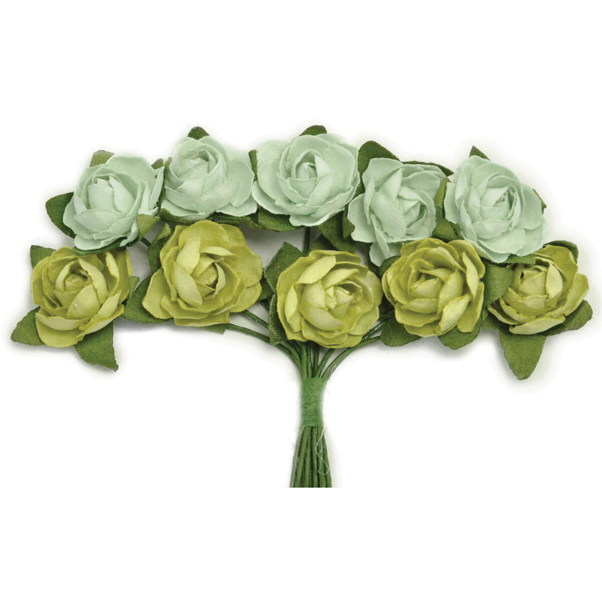 Kaisercraft Mini Paper Blooms - Olive