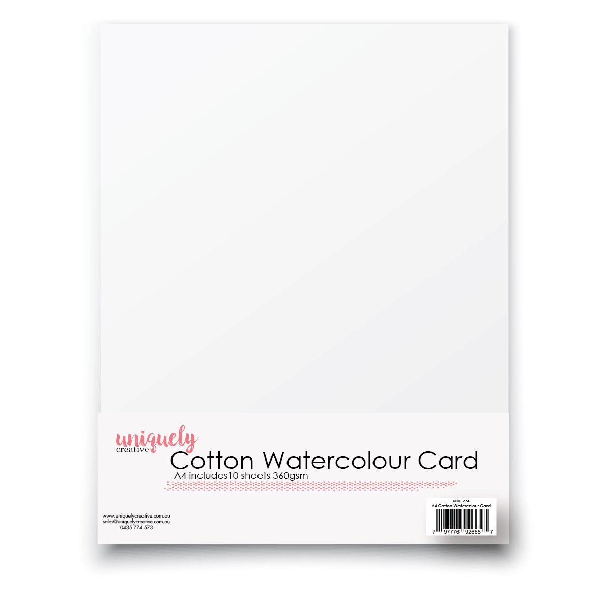 Uniquely Creative A4 Cotton Watercolour Cardstock - 350gsm