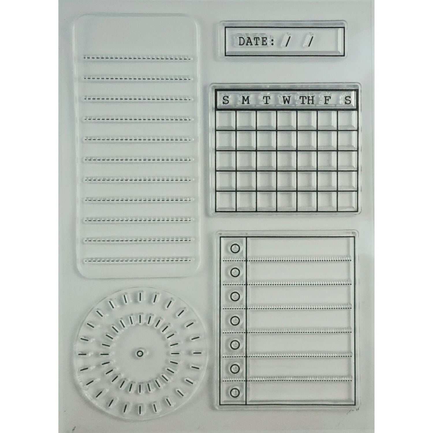 American Crafts Clear Art Journaling Stamps - Journal Spots