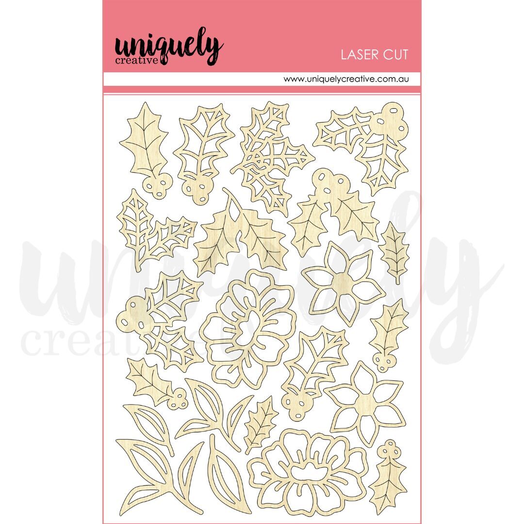 Uniquely Creative Laser Cut Wooden Stickers - Holly