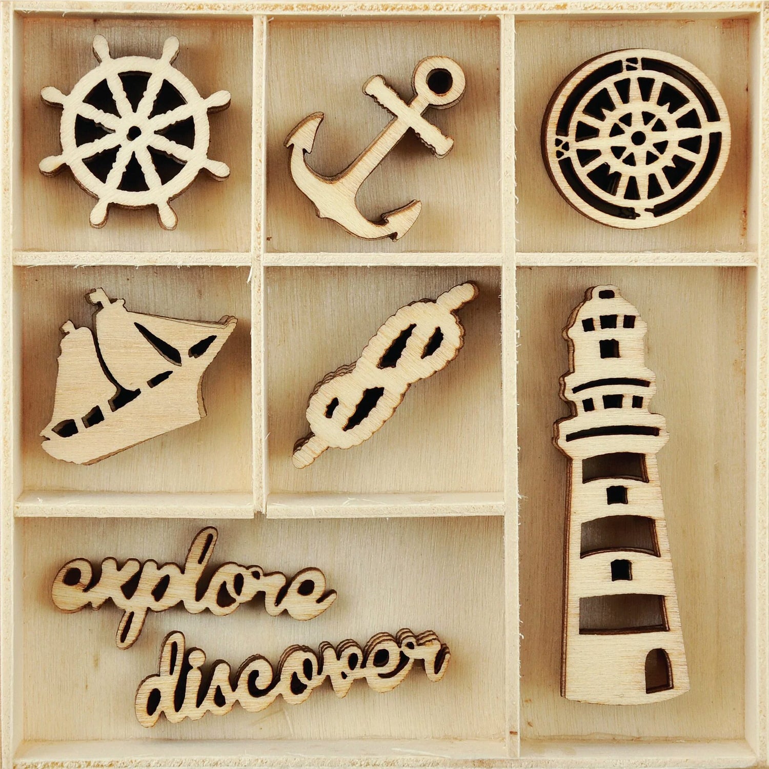 Kaisercraft Wooden Flourish Pack - Nautical