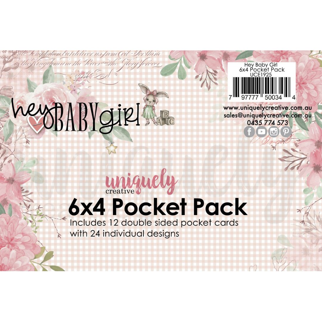 Uniquely Creative 6x4" Pocket Pack - Hey Baby Girl