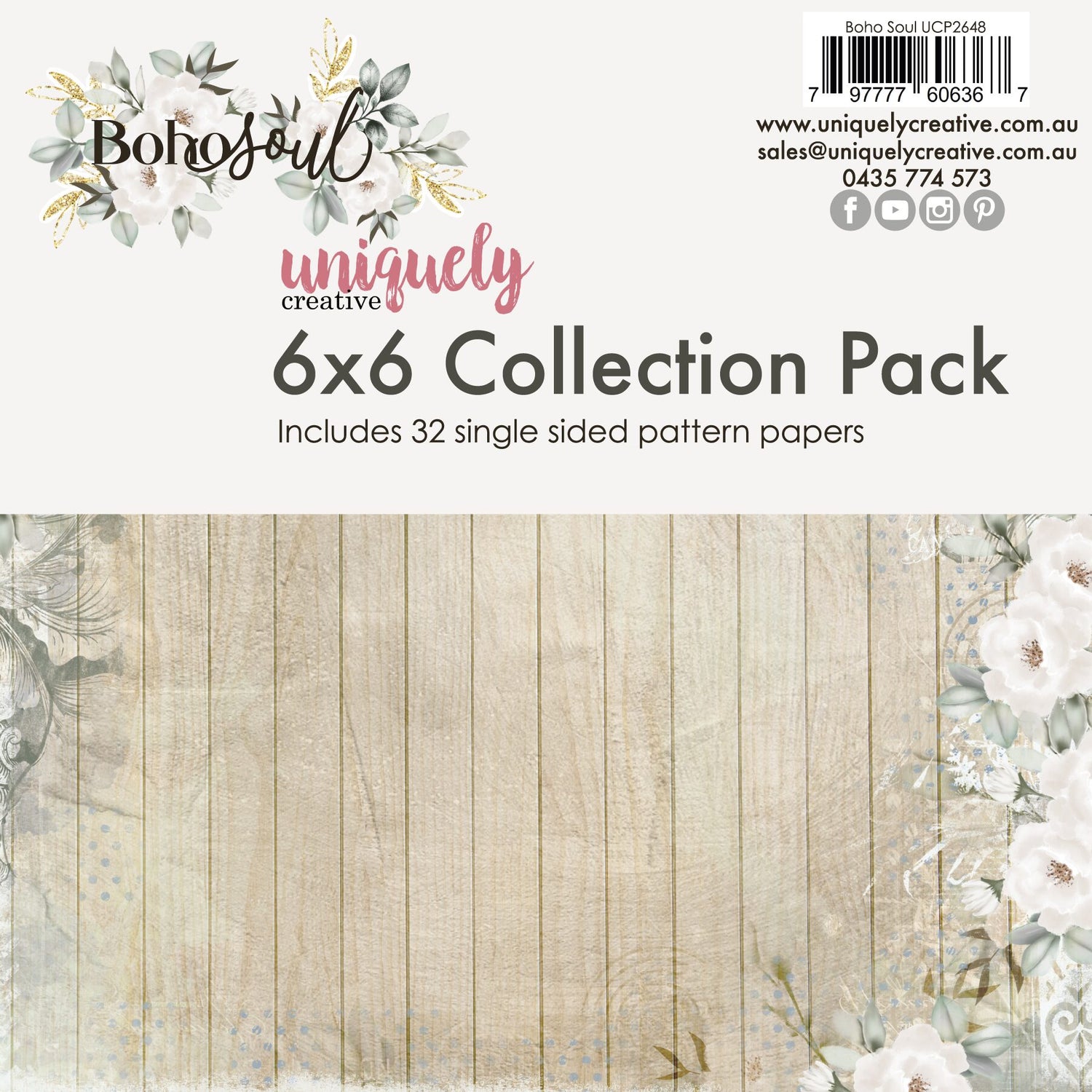 Uniquely Creative Boho Soul - 6x6" Collection Pack (32 papers)