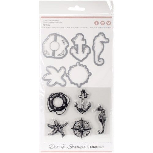 Kaisercraft Decorative Die & Stamp Set - Nautical