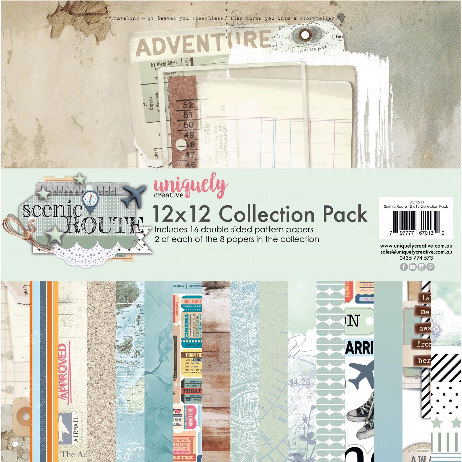 Uniquely Creative Scenic Route - 12x12" Collection Pack (16 papers)