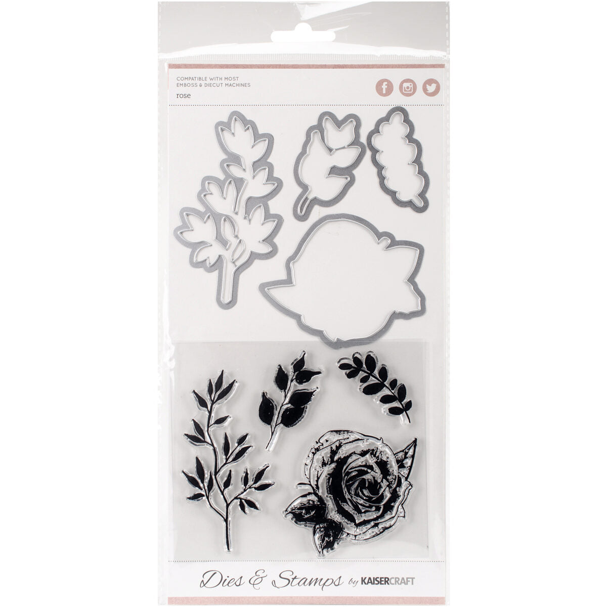 Kaisercraft Decorative Die & Stamp Set - Rose