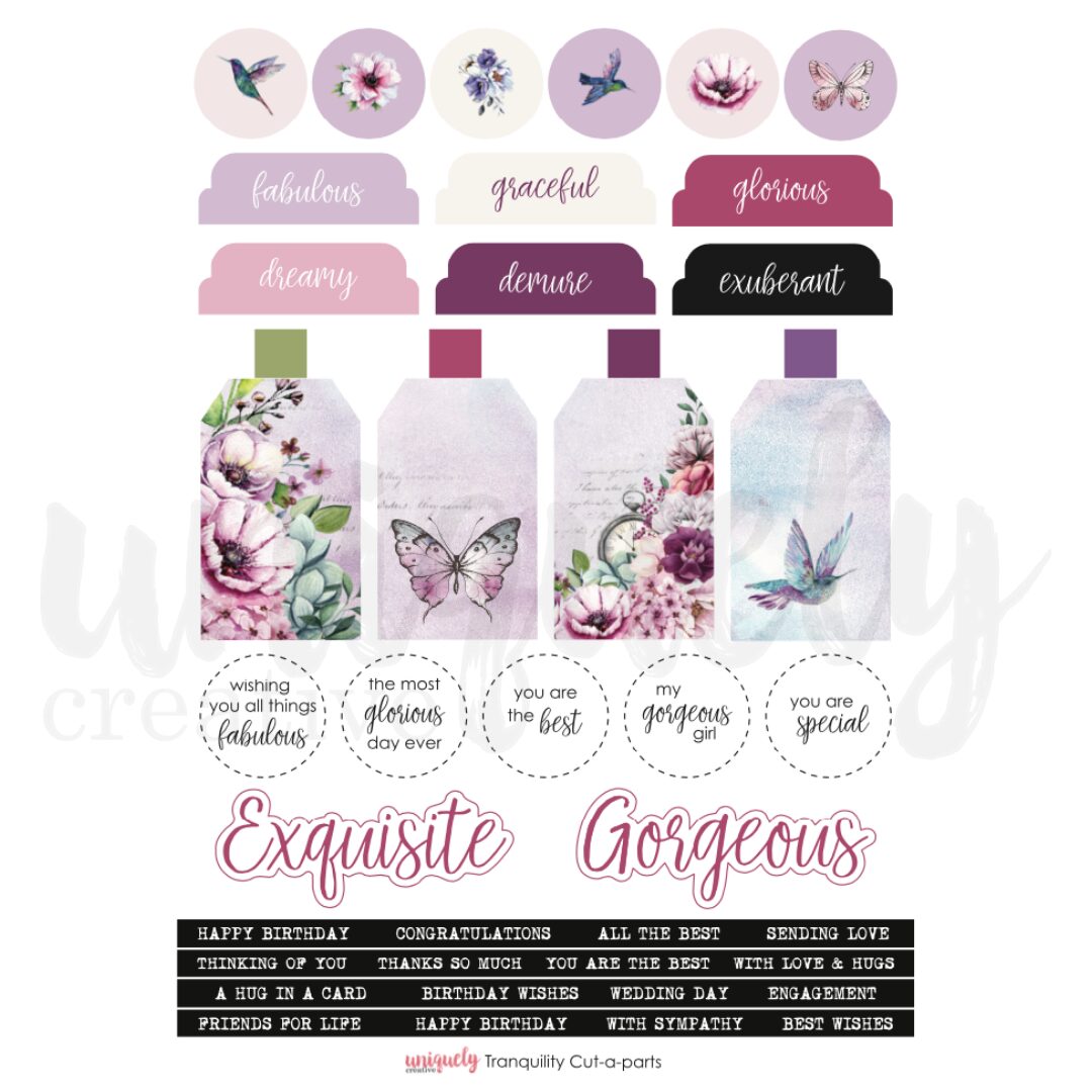 Uniquely Creative Cut-a-Part Sheet - Tranquility