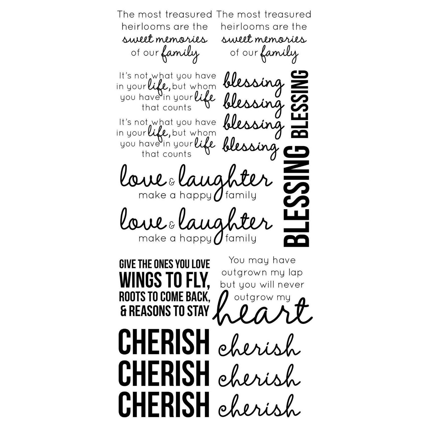 Kaisercraft Clear Stickers - Family