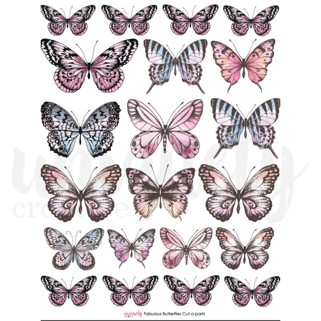 Uniquely Creative Cut-a-Part Sheet - Fabulous Butterflies