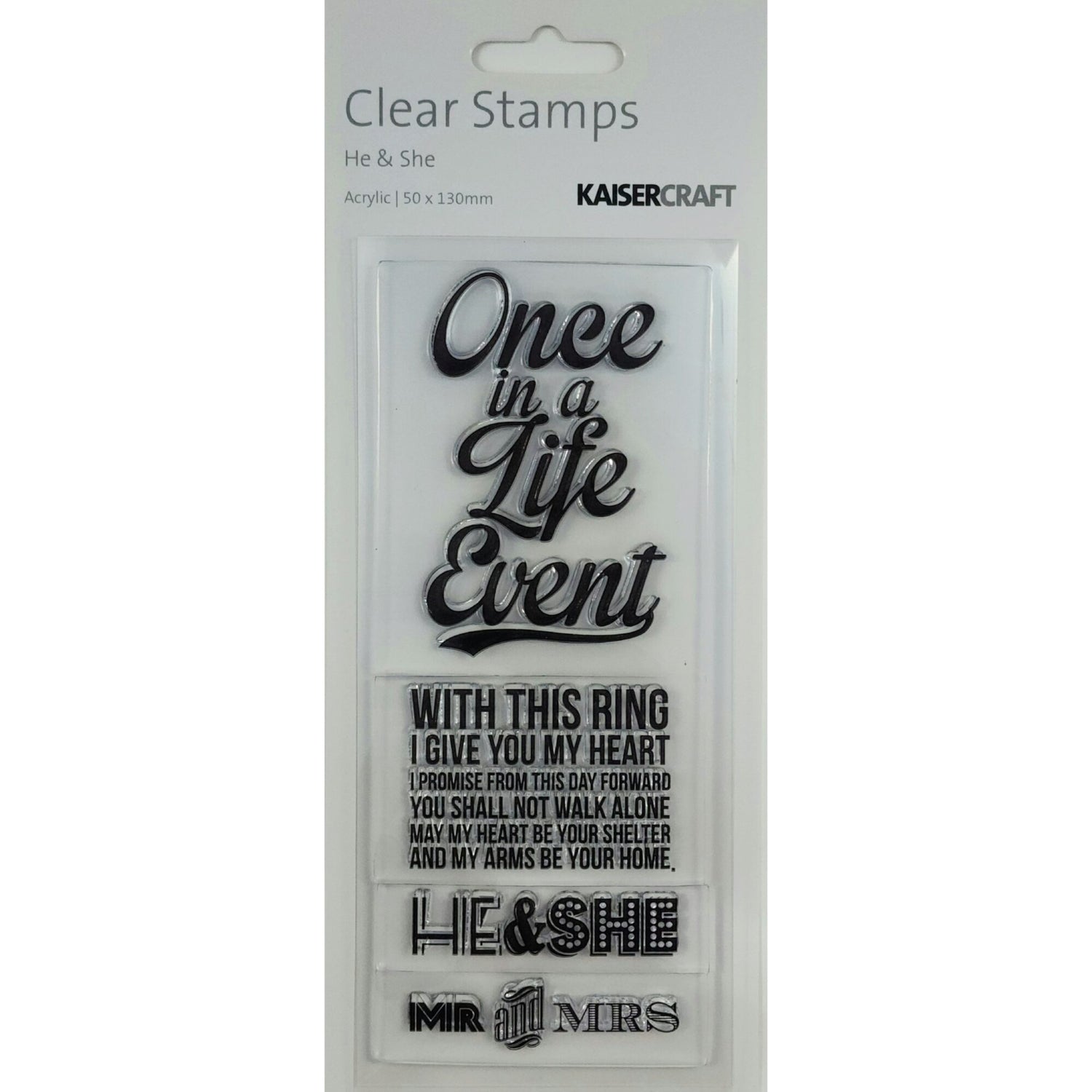 Kaisercraft Clear Stamp - He & She