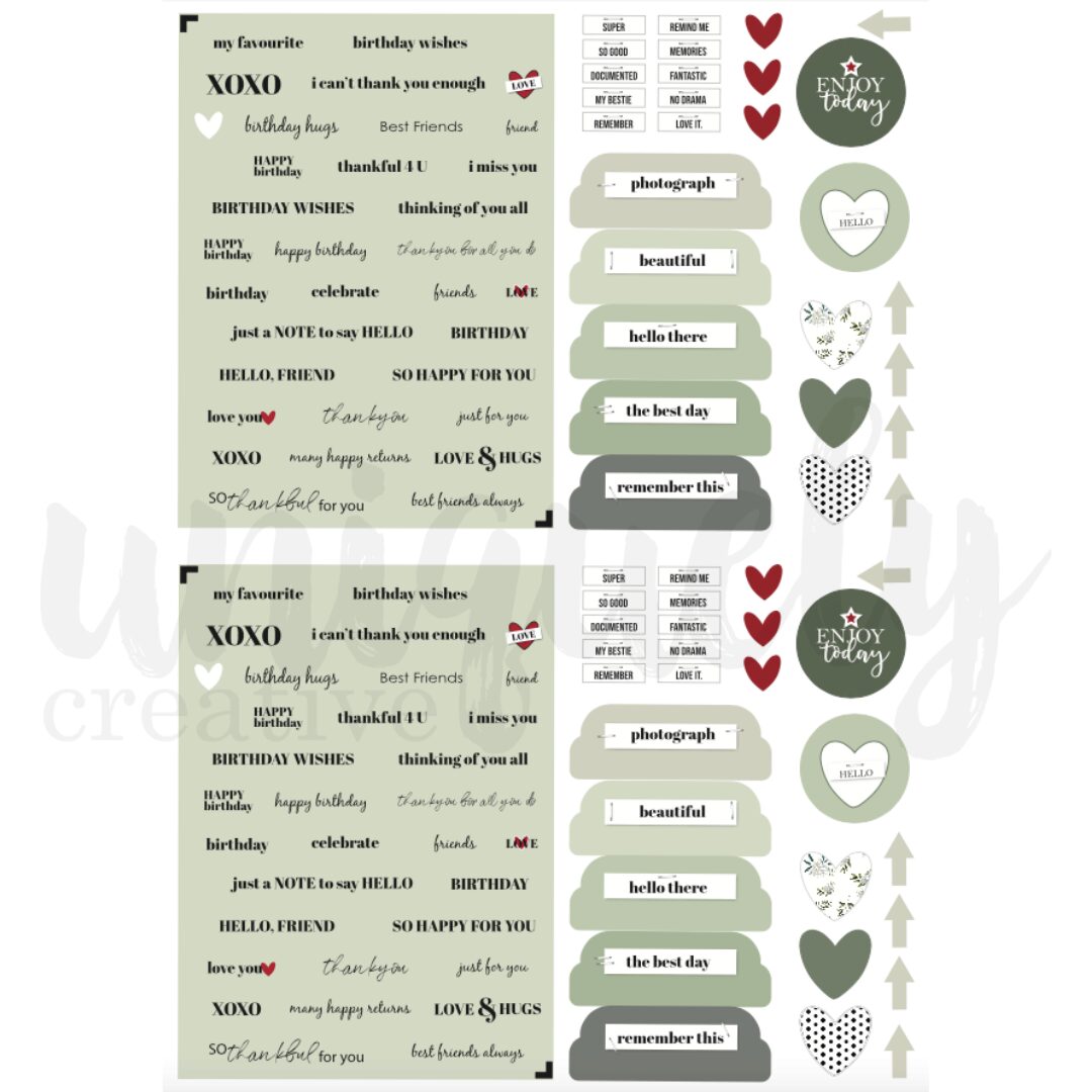 Uniquely Creative Cut-a-Part Sheet - Juniper & Sage