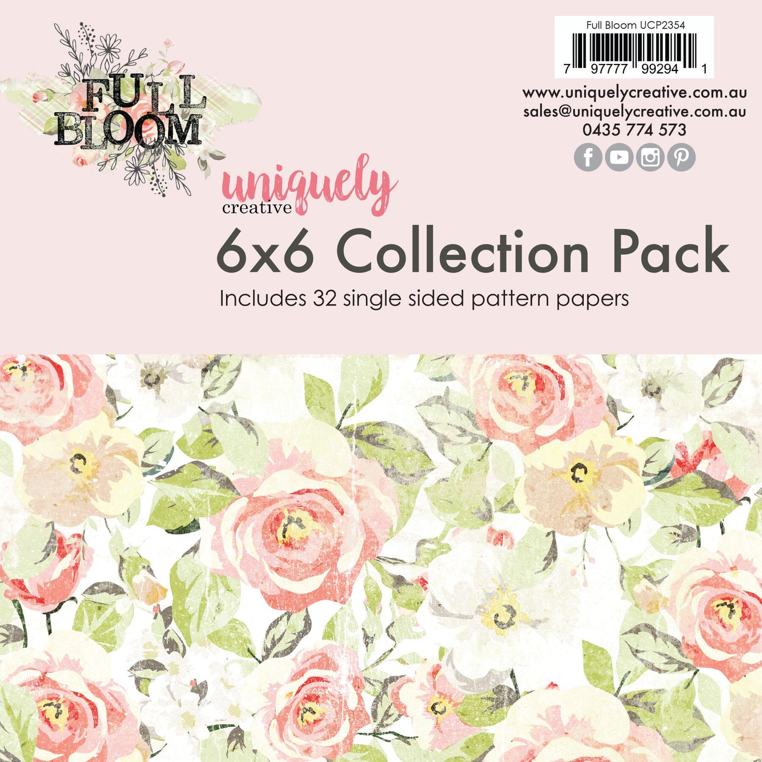 Uniquely Creative Full Bloom - 6x6" Collection Pack (32 papers)