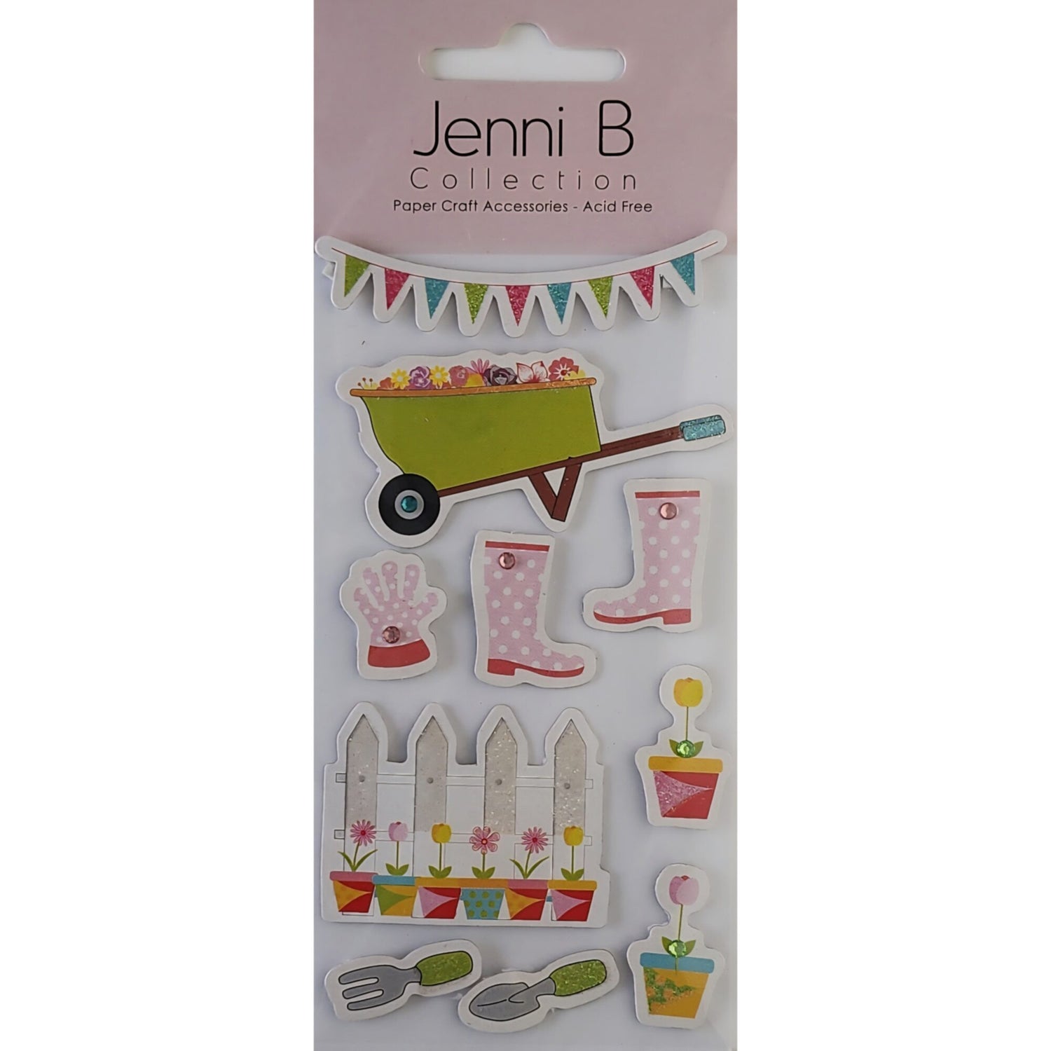 Jenni B Dimensional Stickers - Gardening