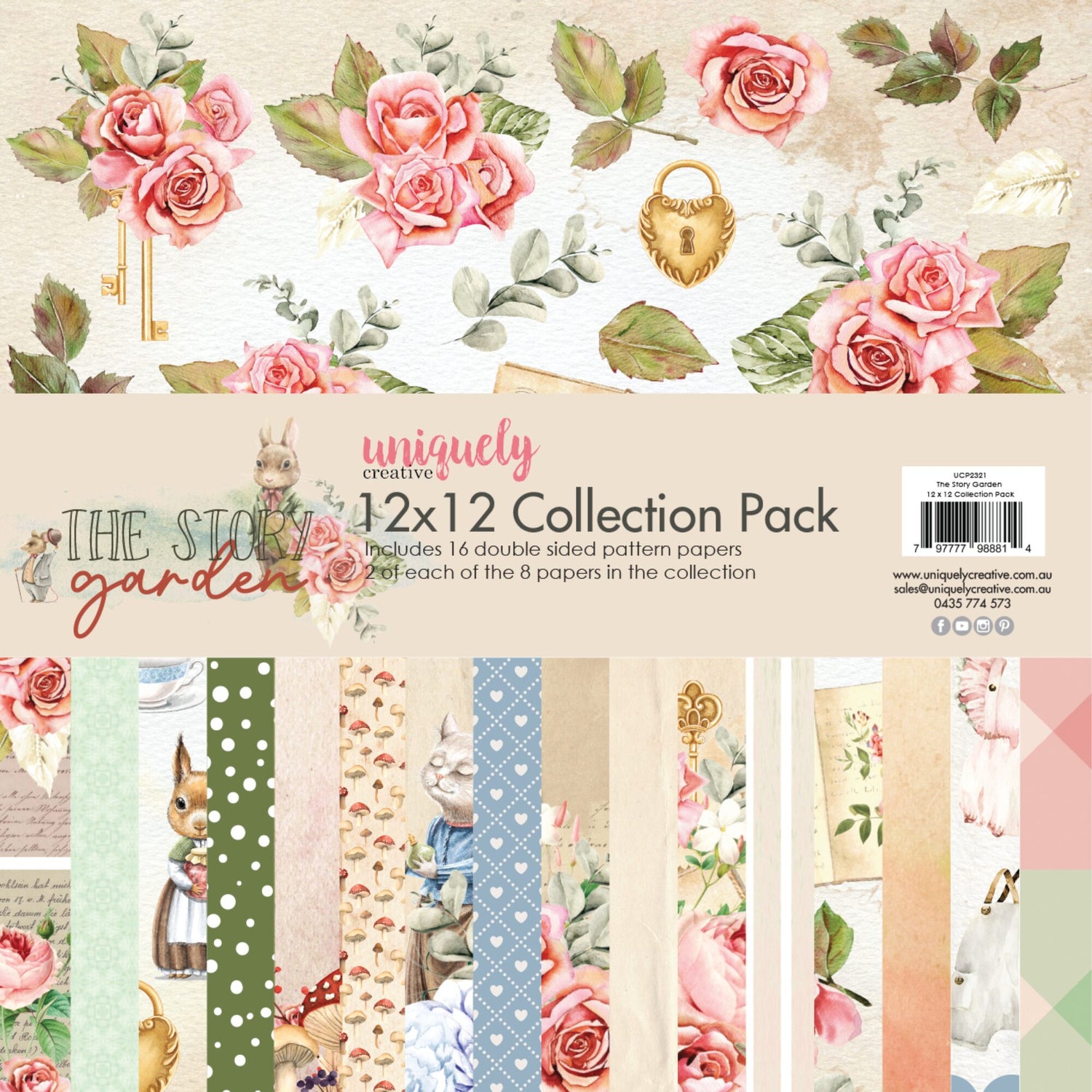 Uniquely Creative The Story Garden - 12x12" Collection Pack (16 papers)