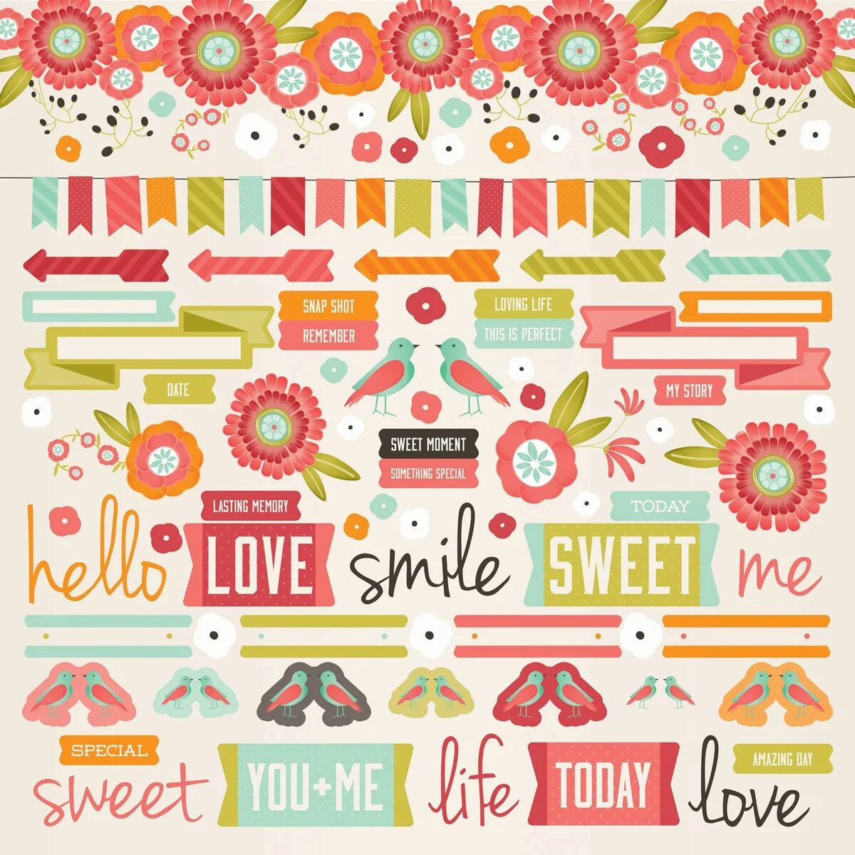 Kaisercraft 12x12" Sticker Sheet - Spring Bloom