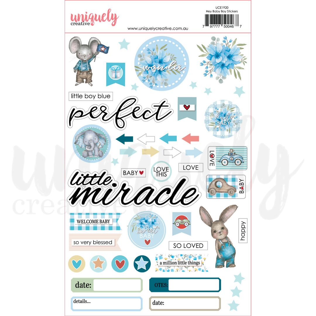 Uniquely Creative Stickers - Hey Baby Boy