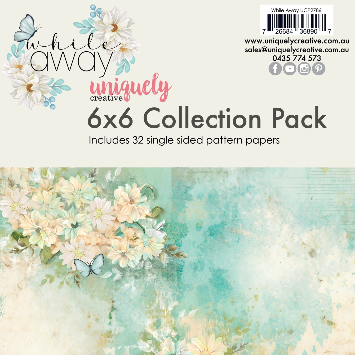 Uniquely Creative While Away - 6x6" Collection Pack (32 papers)
