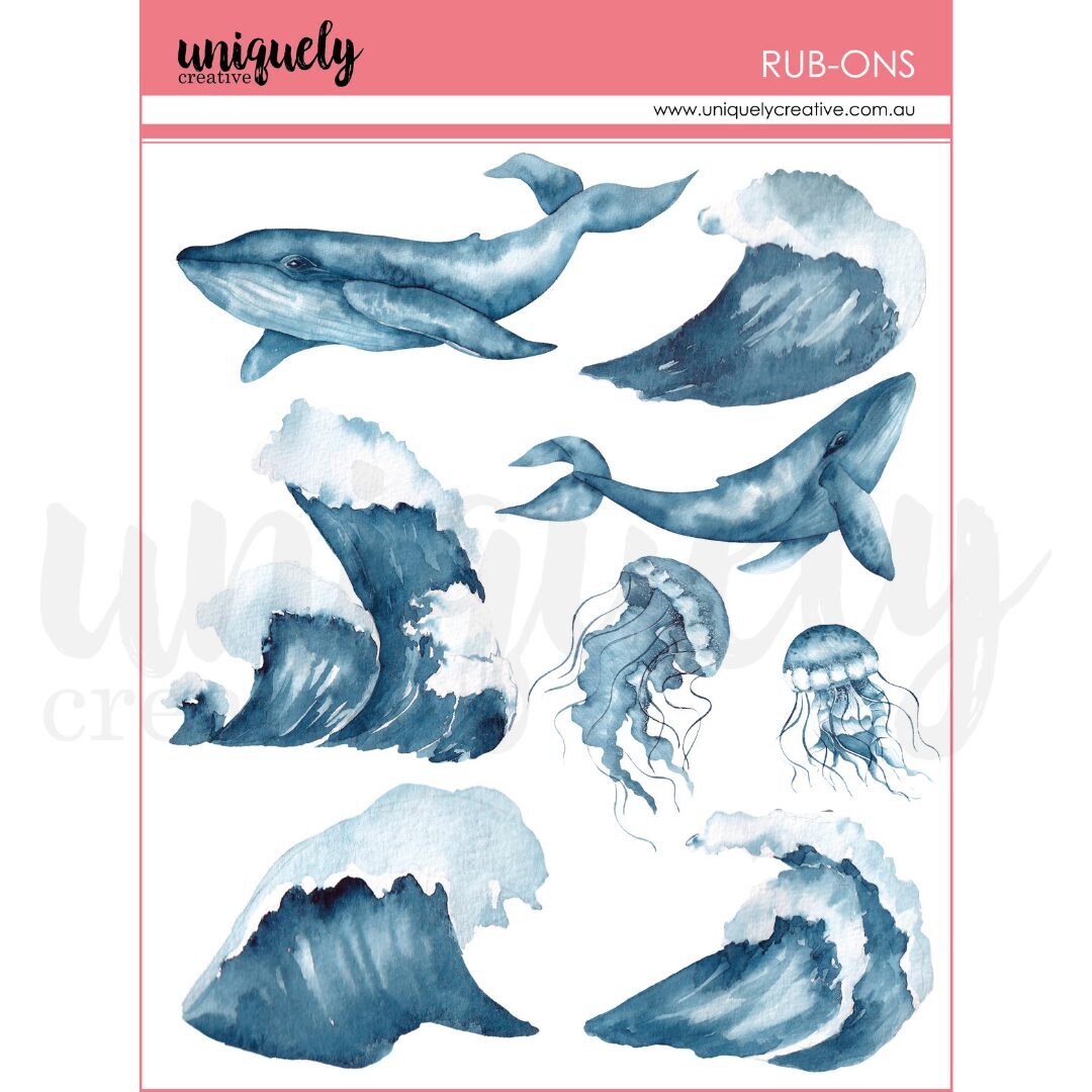 Uniquely Creative Rub-ons - Ocean