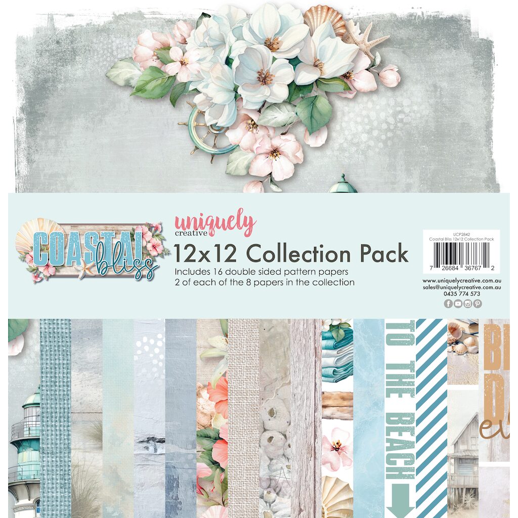 Uniquely Creative Coastal Bliss - 12x12" Collection Pack (16 sheets)