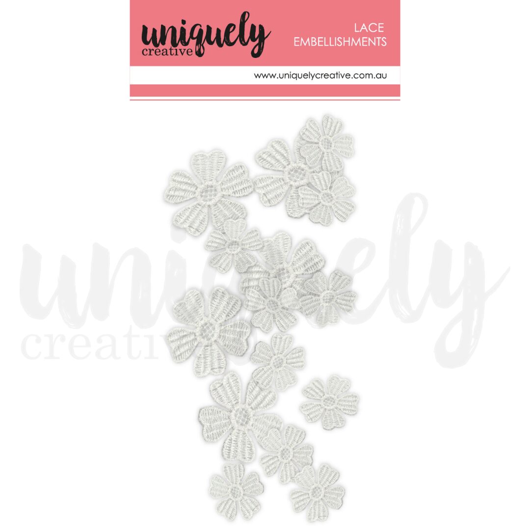 Uniquely Creative Mixed Lace Flowers - 15 pieces