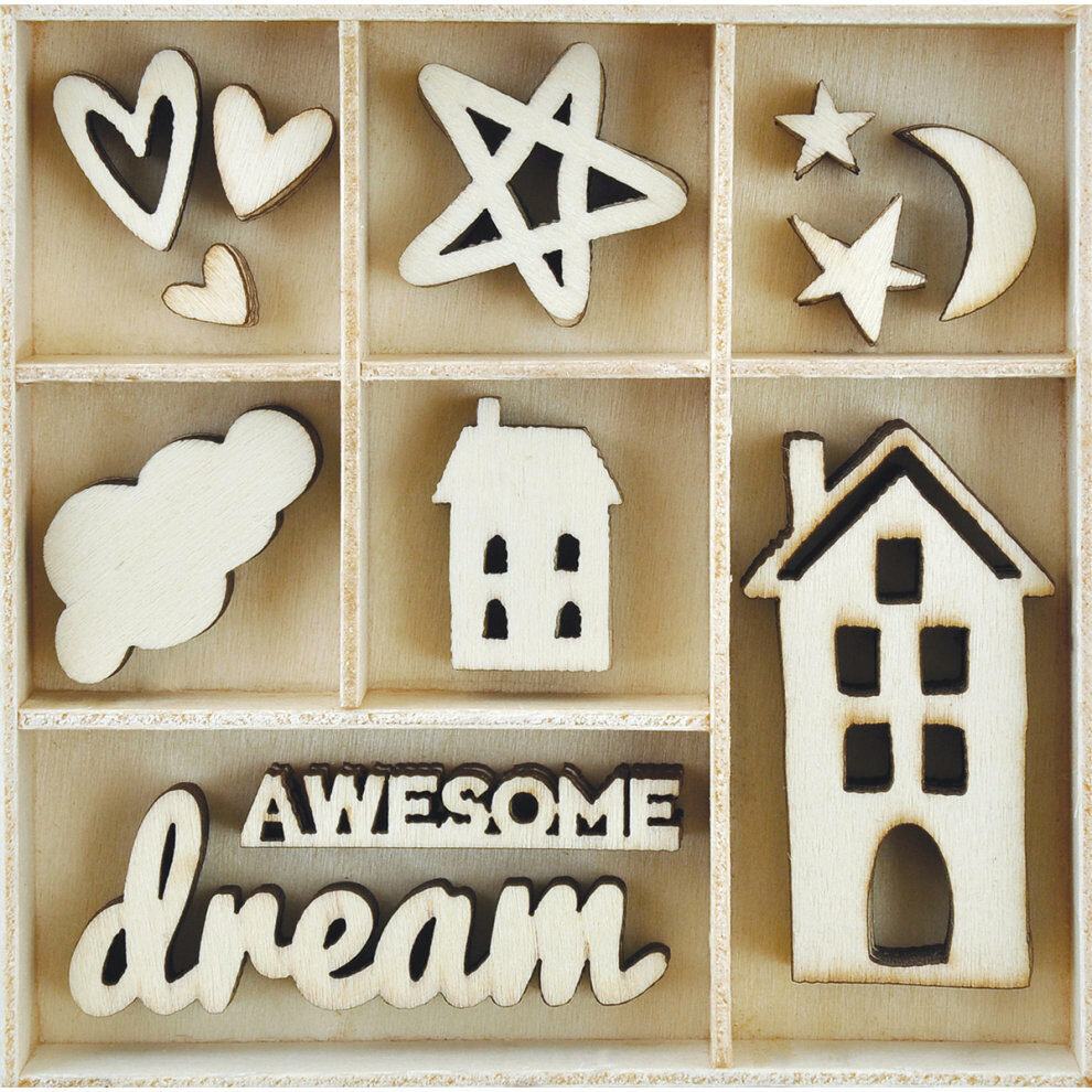 Kaisercraft Wooden Flourish Pack - Dream