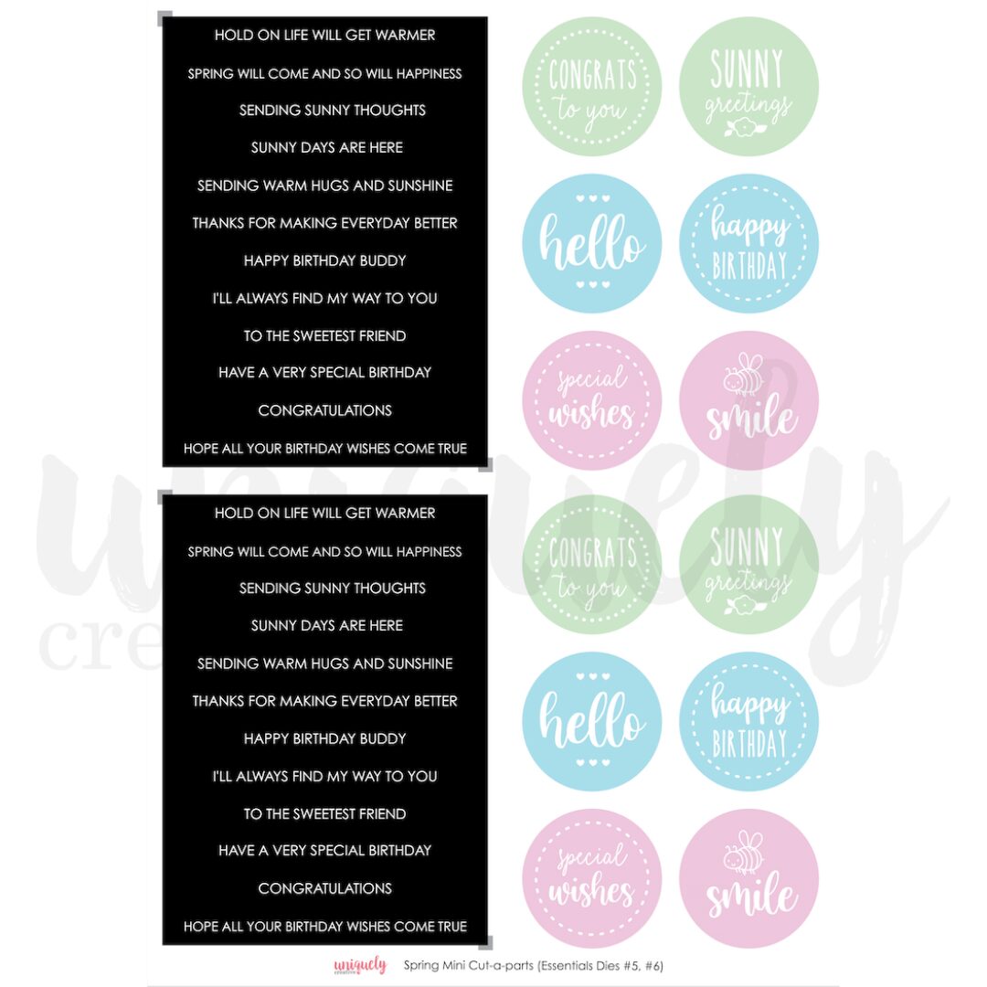Uniquely Creative Cut-a-Part Mini Sheet - Spring