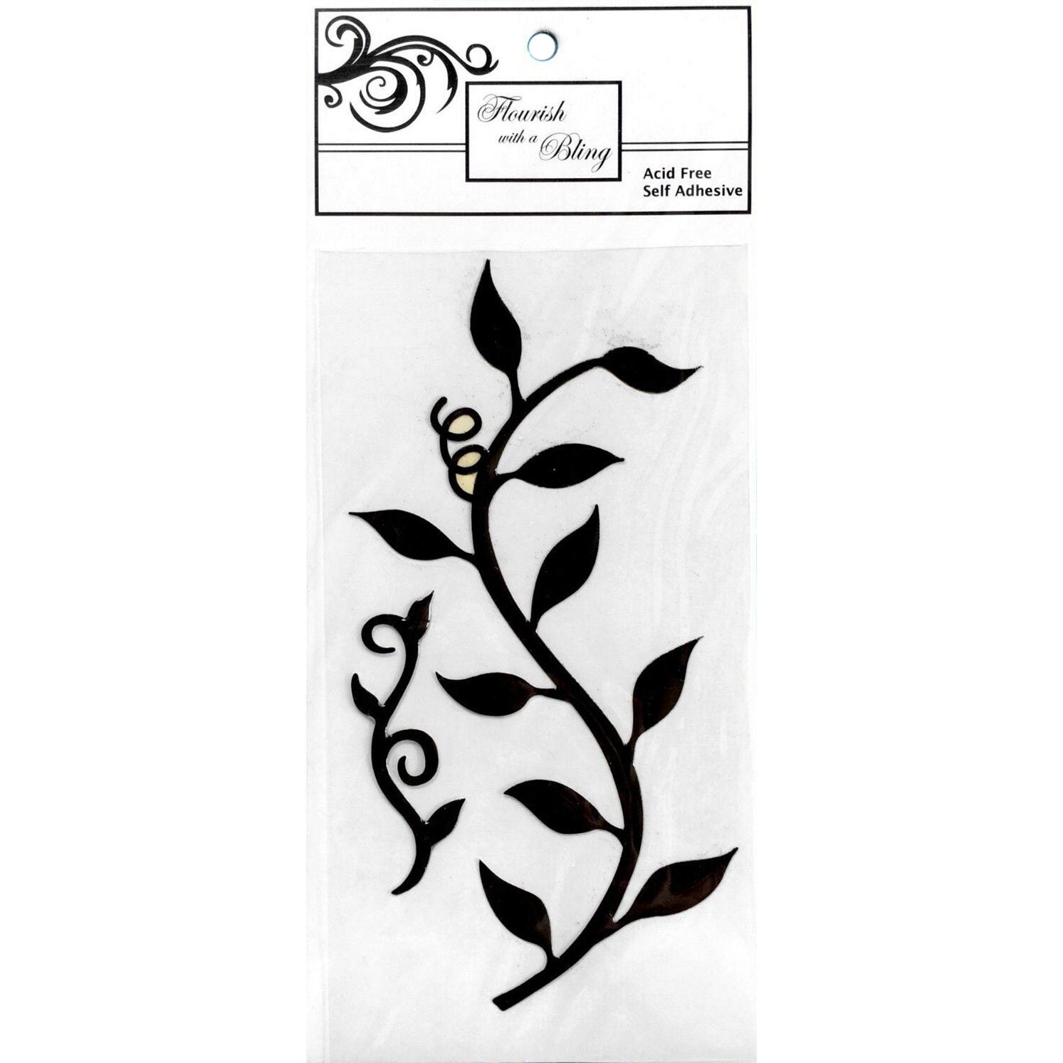 FWAB Jack Metallic Vine Flourish - Black