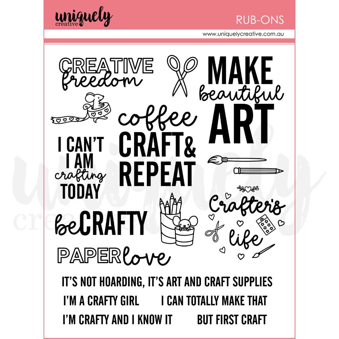 Uniquely Creative Rub-ons - Colour Crush