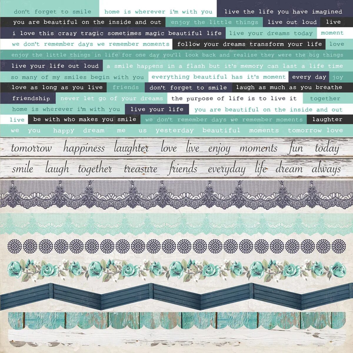 Kaisercraft 12x12" Sticker Sheet - Blue Bay