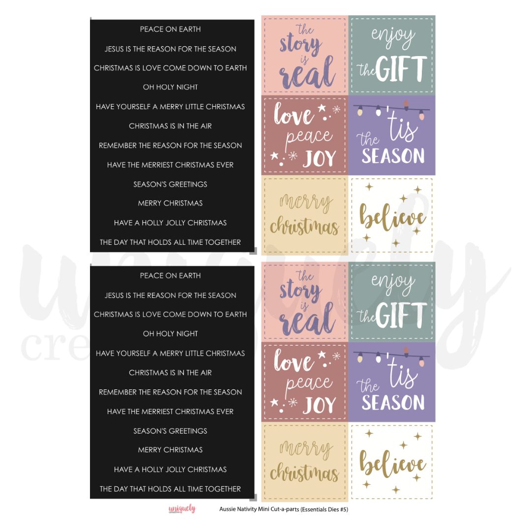 Uniquely Creative Cut-a-Part Mini Sheet - Aussie Nativity