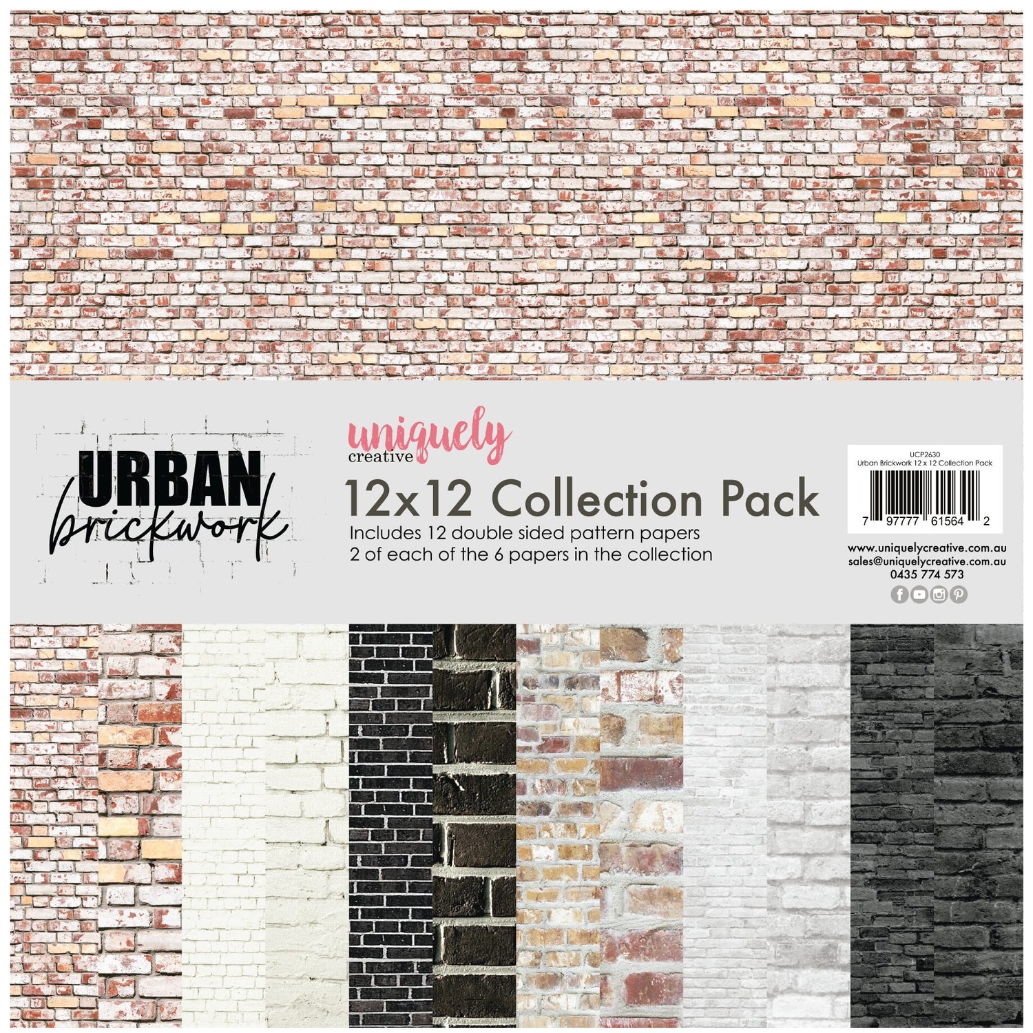 Uniquely Creative Urban Brickwork - 12x12" Collection Pack (12 papers)