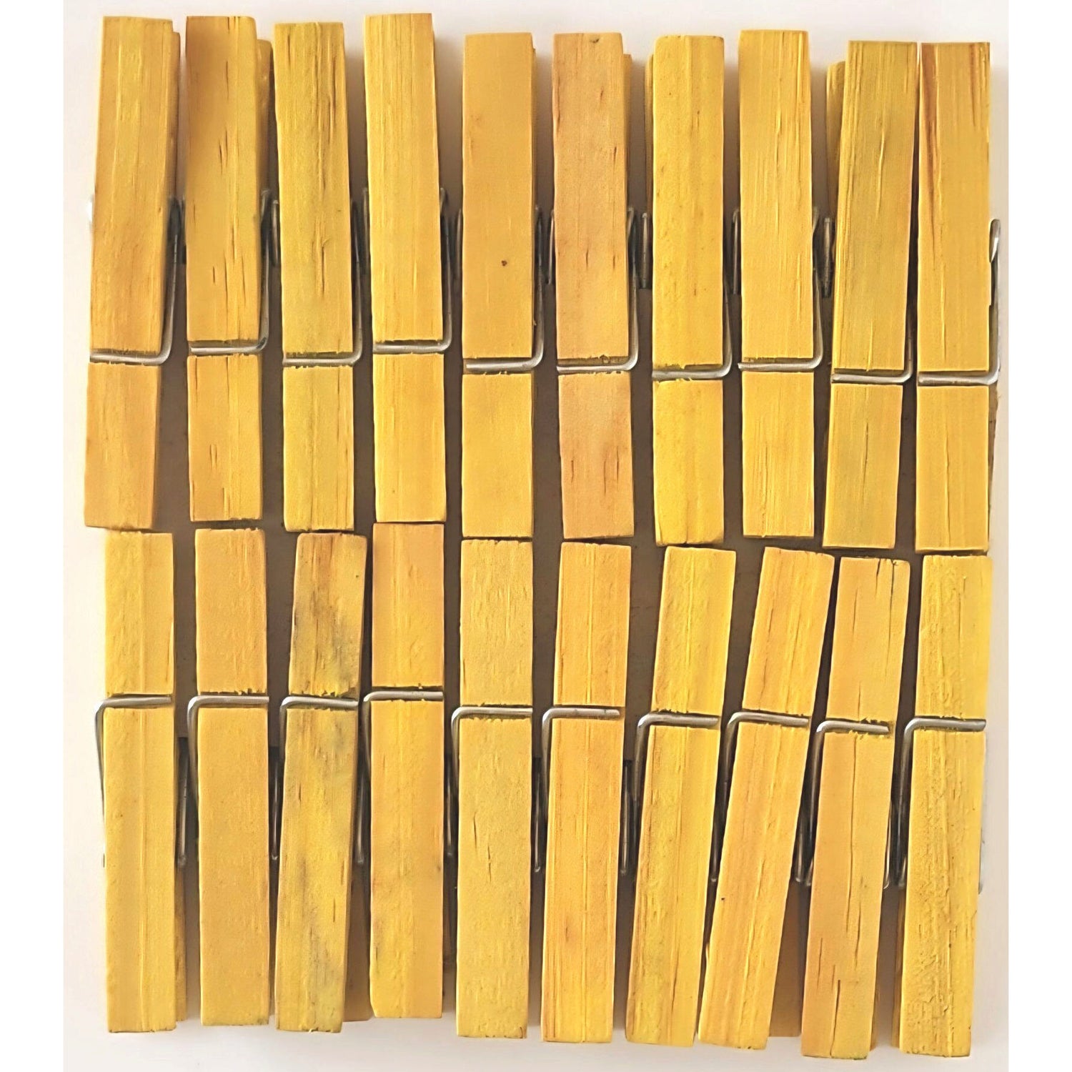 Unbranded Wooden Pegs - Yellow - 20pk