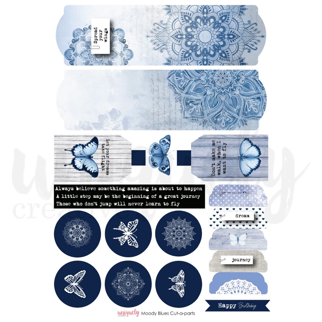 Uniquely Creative Cut-a-Part Sheet - Moody Blues