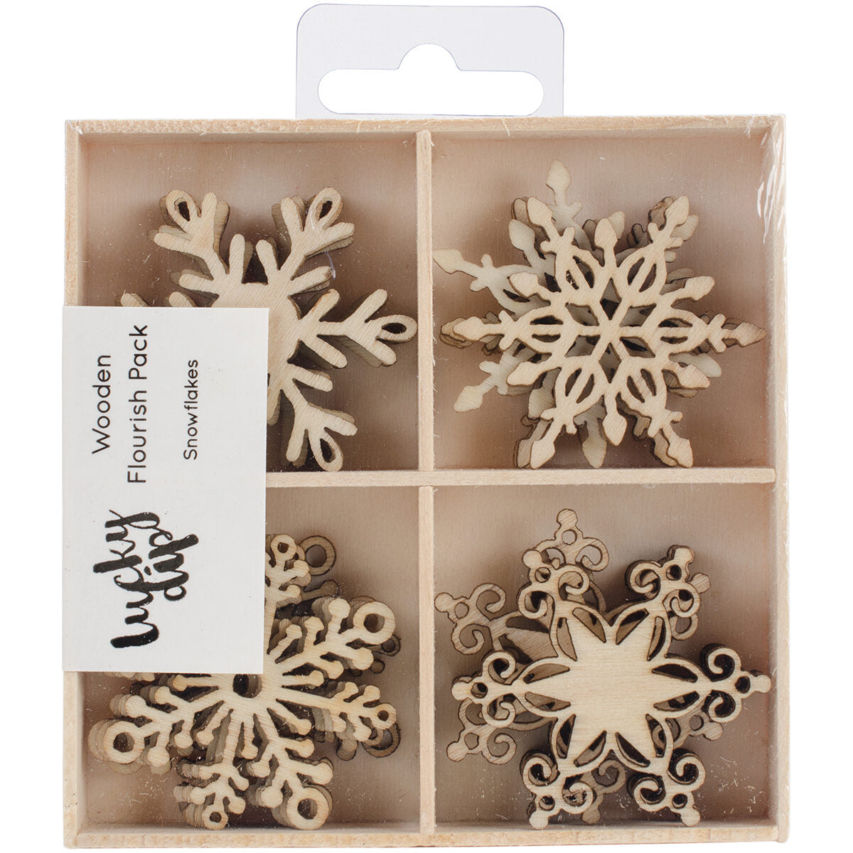 Kaisercraft Wooden Flourish Pack - Snowflakes