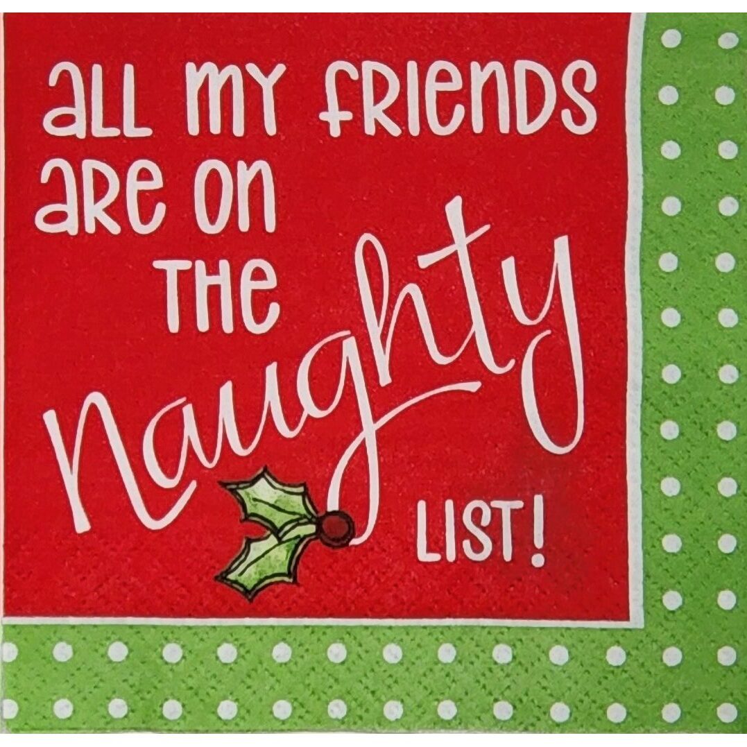 Unique Cocktail Napkin/Serviette - Funny Christmas Set
