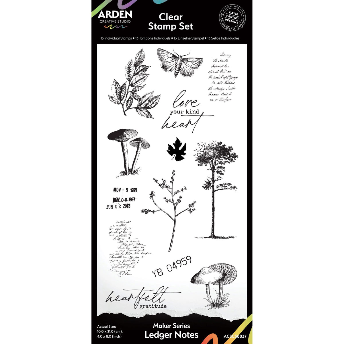 Arden Creative Studio Stamp Set - Maker Series Ledger Notes
