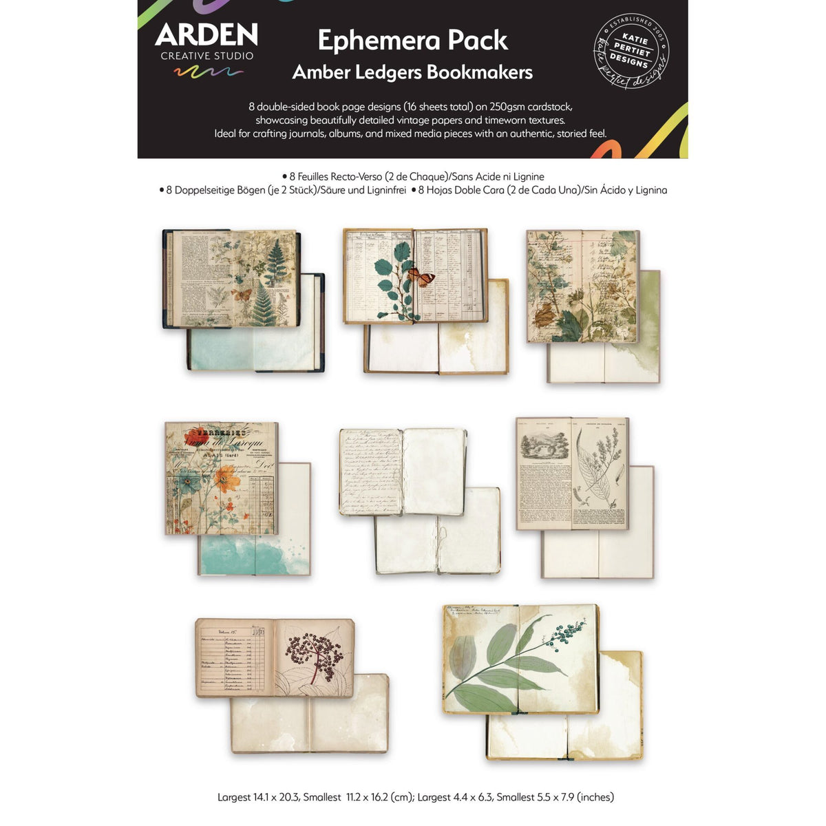 Arden Creative Studio Ephemera Pack - Amber Ledgers Bookmakers