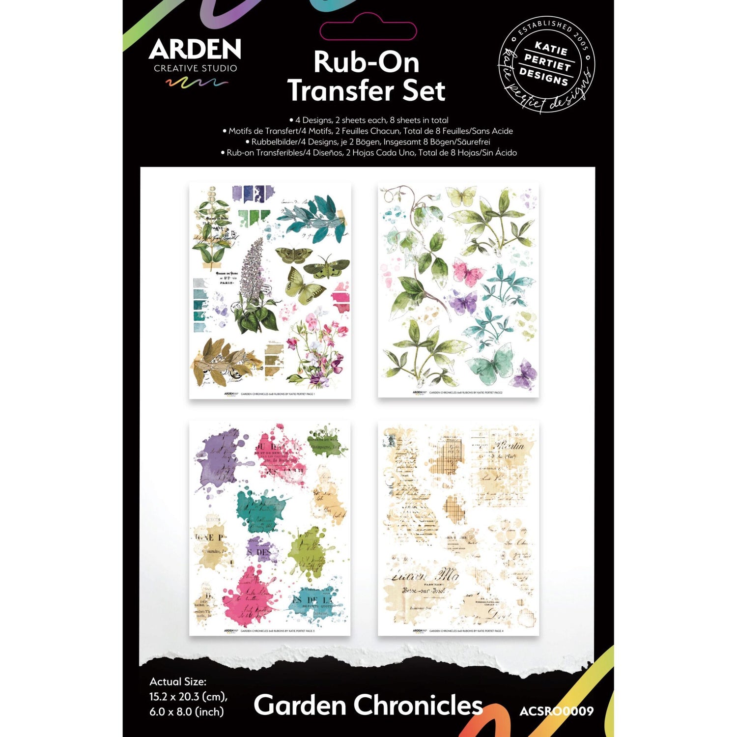 Arden Creative Studio Rub-On Transfer Set -  Garden Chronicles